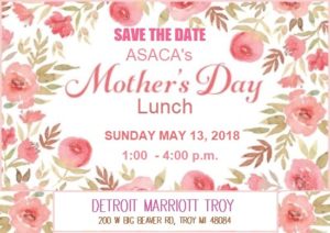 Read more about the article ASACA’s Mother’s Day Lunch 2018