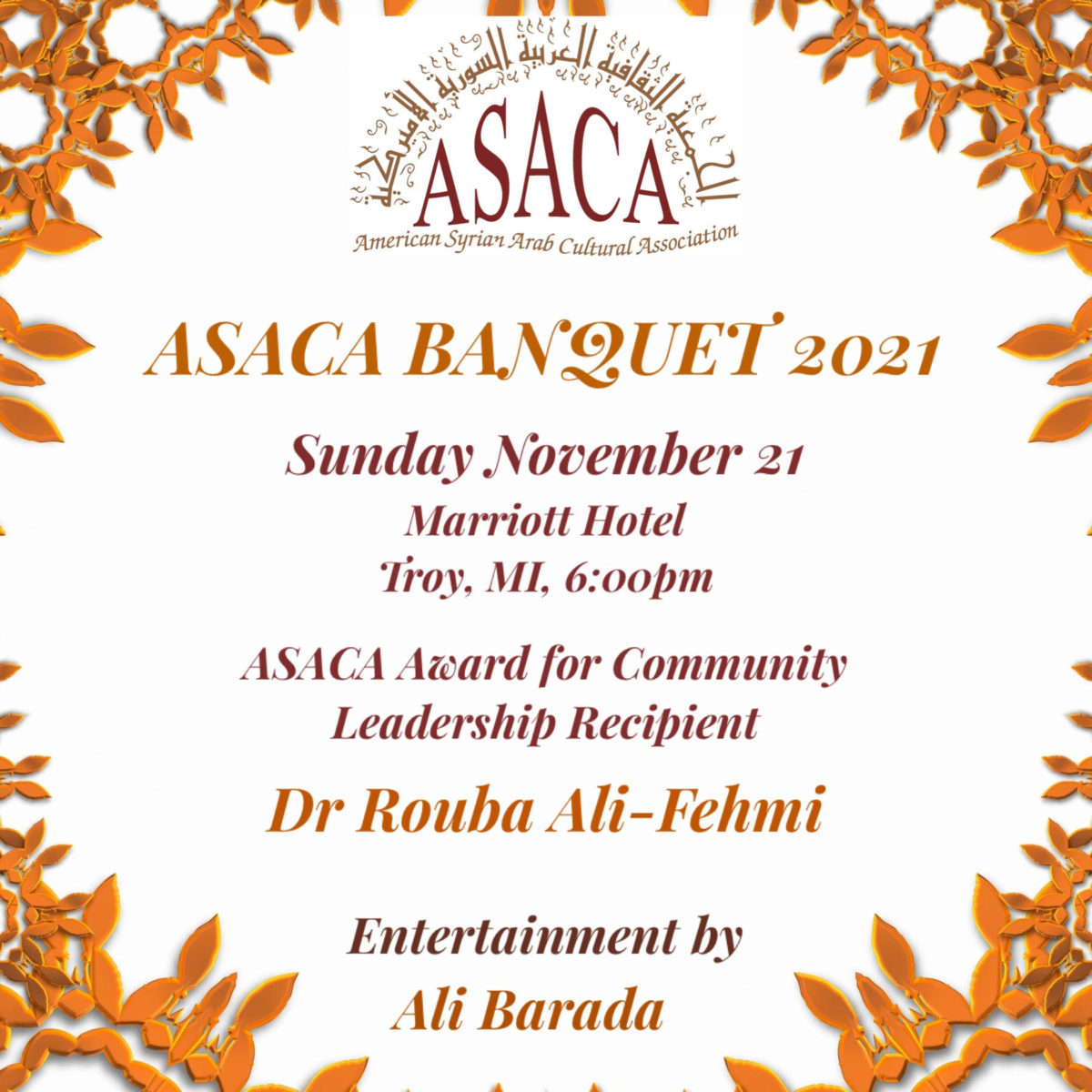 You are currently viewing ASACA Banquet 2021